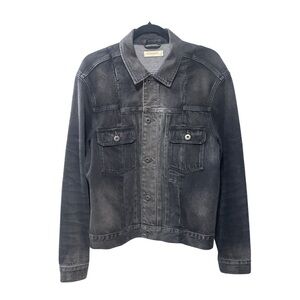 AllSaints Men’s Washed Black Denim Jacket Size M